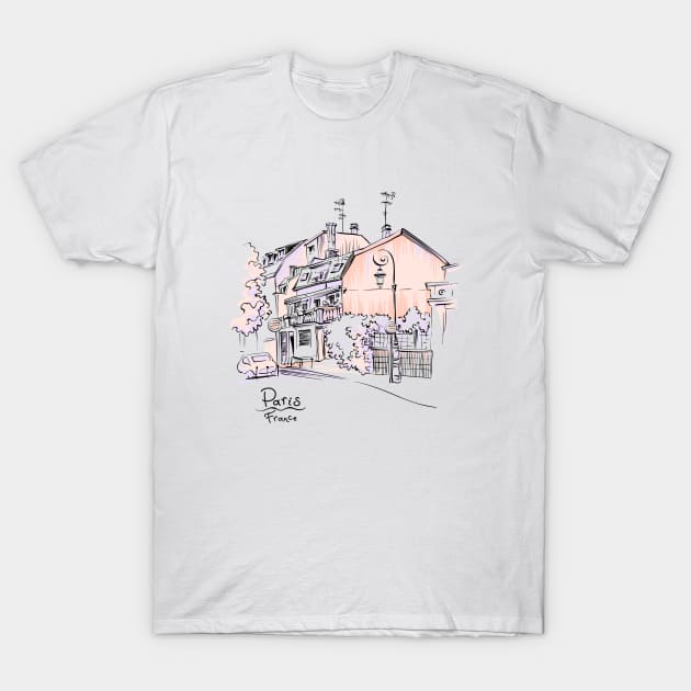 Typical Parisian house, France T-Shirt by kavalenkava